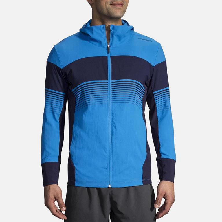 Brooks Men's CANOPY Running Jackets - Blue - Canada (RBPAQ-4159)